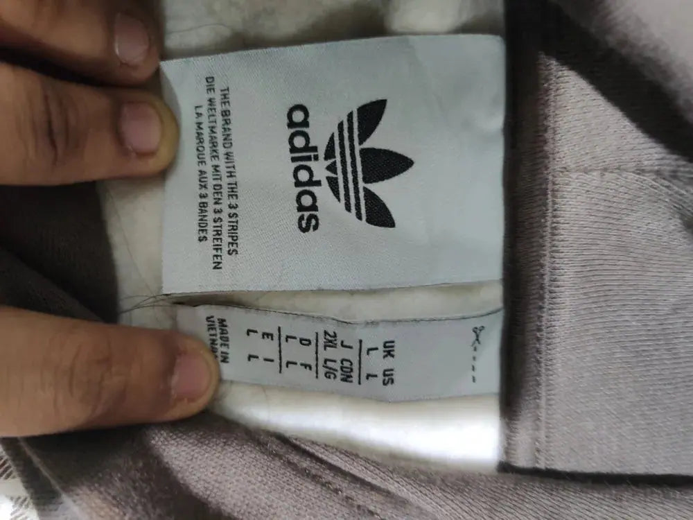Adidas Men Cotton Fleece Brown Hoodie L – Preloved Labels (view 3)