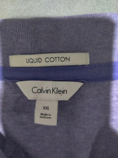 Calvin Klein Men Purple Cotton Polo T Shirt 2XL – Preloved Labels (view 3)
