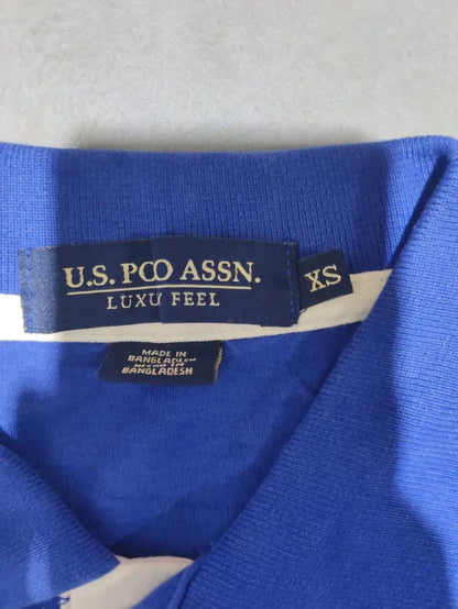 Polo U.S. Assn Men Blue Cotton Polo T Shirt XS – Preloved Labels (view 3)