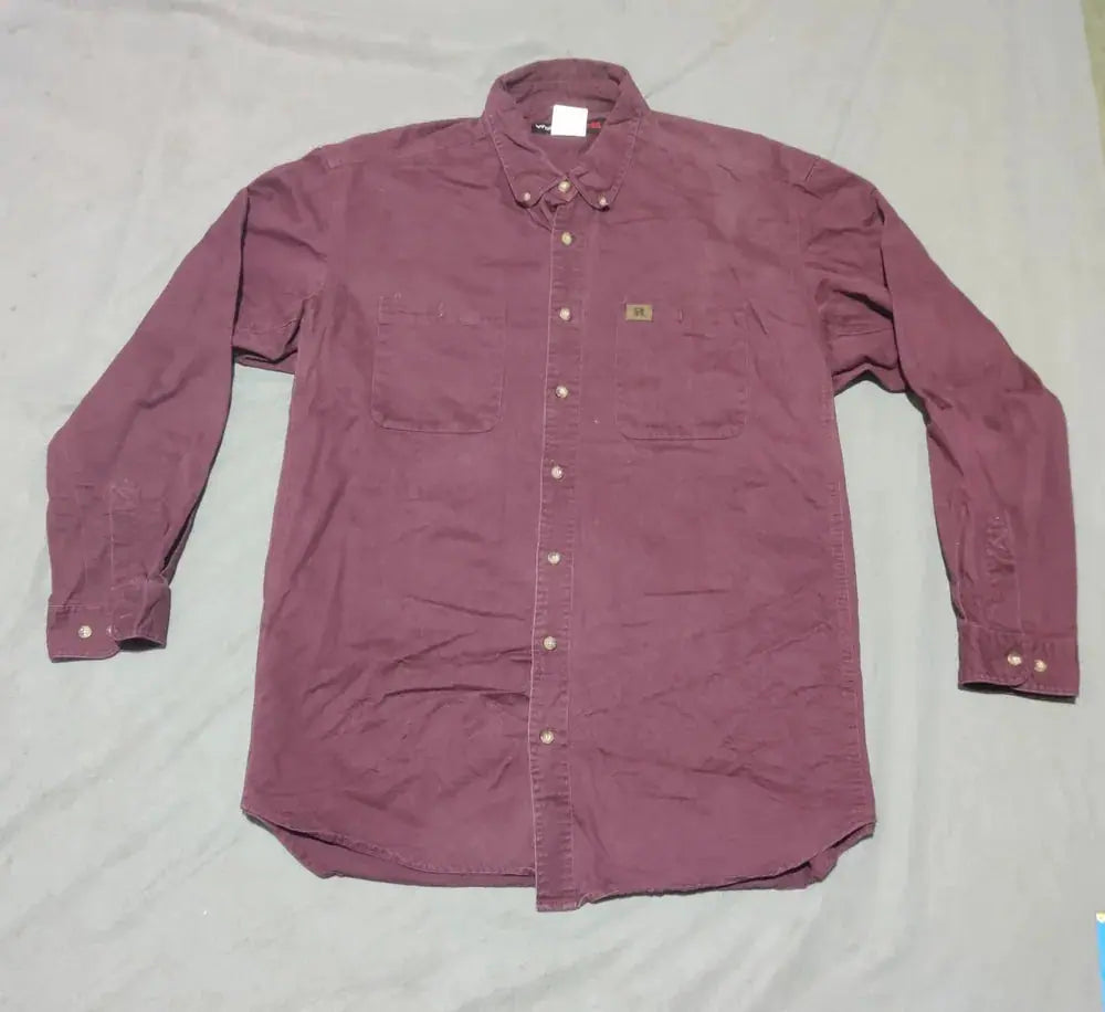 Wrangler Men Cotton Maroon Shirt 2XL – Preloved Labels (view 2)