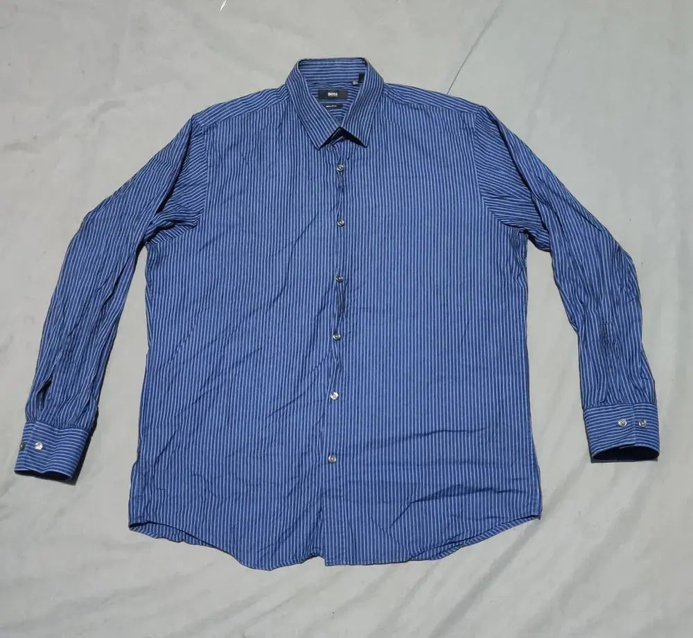 Hugo Boss Men Cotton Blue Shirt L – Preloved Labels (view 2)