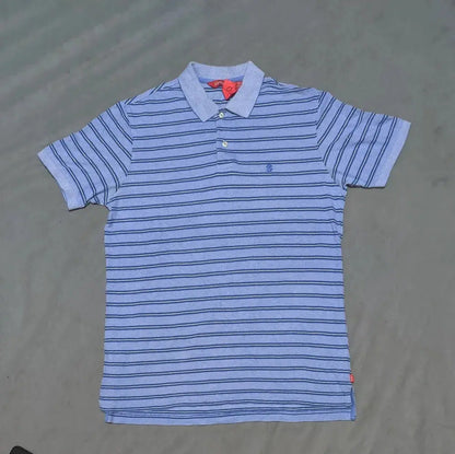 Izod Men Blue Cotton Polo T Shirt M – Preloved Labels (view 2)