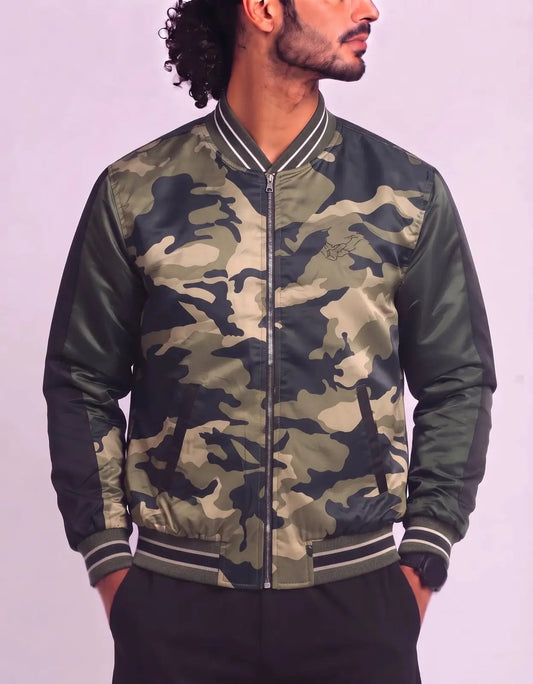 Zara Men Camouflage Stadium Jacket