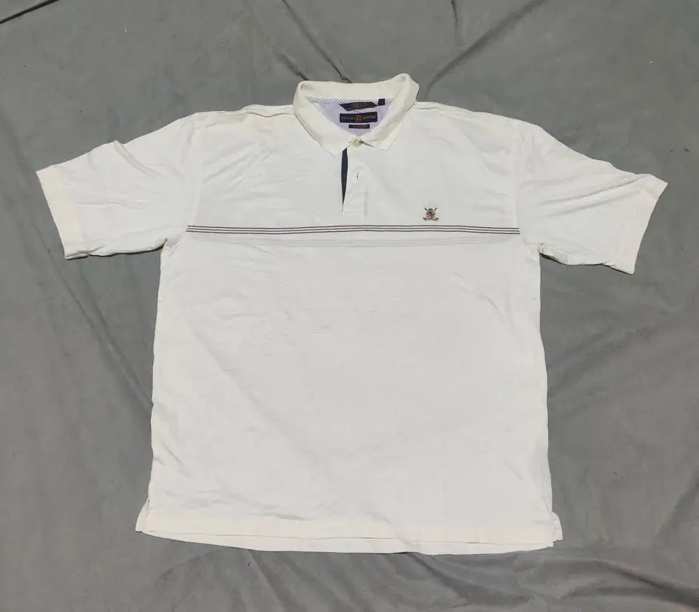 Tommy Hilfiger Men Cream Cotton Polo T Shirt 2XL – Preloved Labels (view 2)