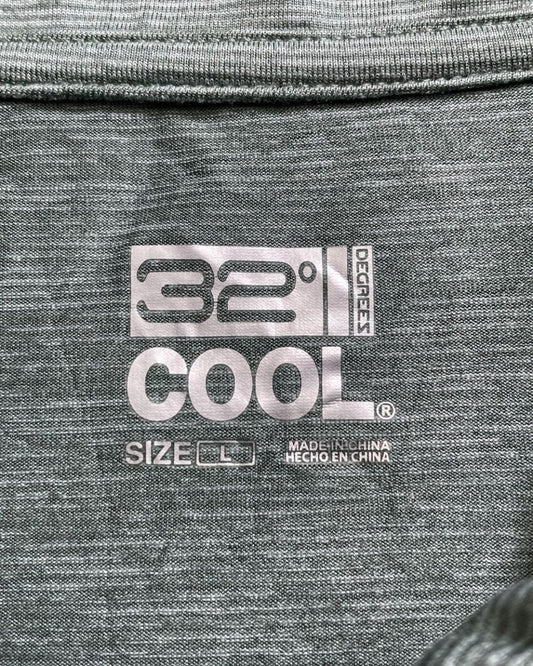 32 Cool Green Polyester Sport Polo T Shirt For Men Large - Preloved Labels