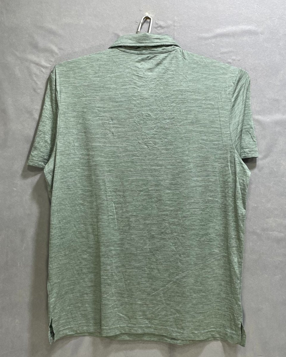32 Cool Green Polyester Sport Polo T Shirt For Men Large - Preloved Labels