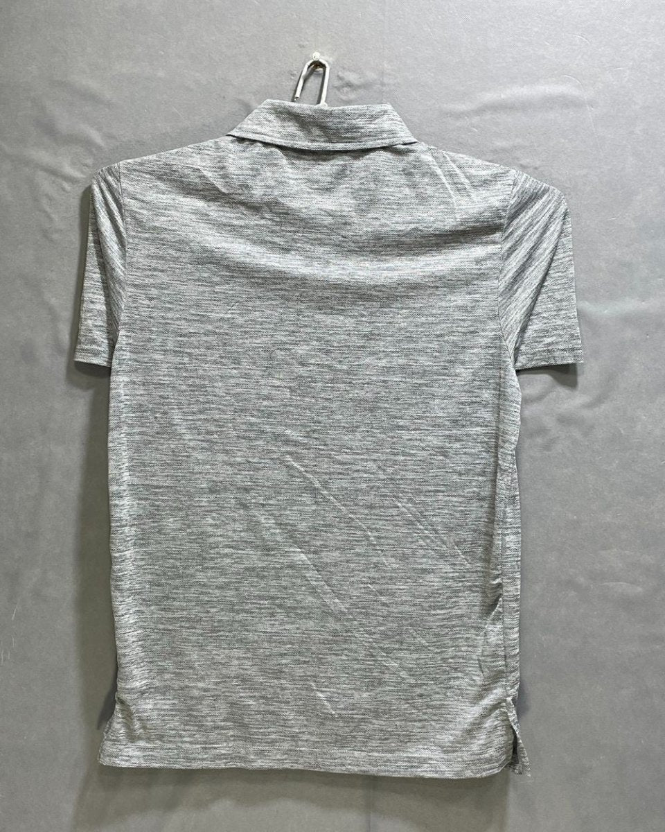 32 Cool Grey Polyester Sport Polo T Shirt For Men S - Preloved Labels