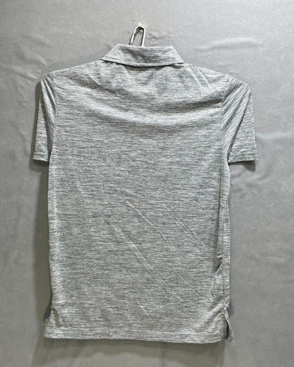 32 Cool Grey Polyester Sport Polo T Shirt For Men S - Preloved Labels