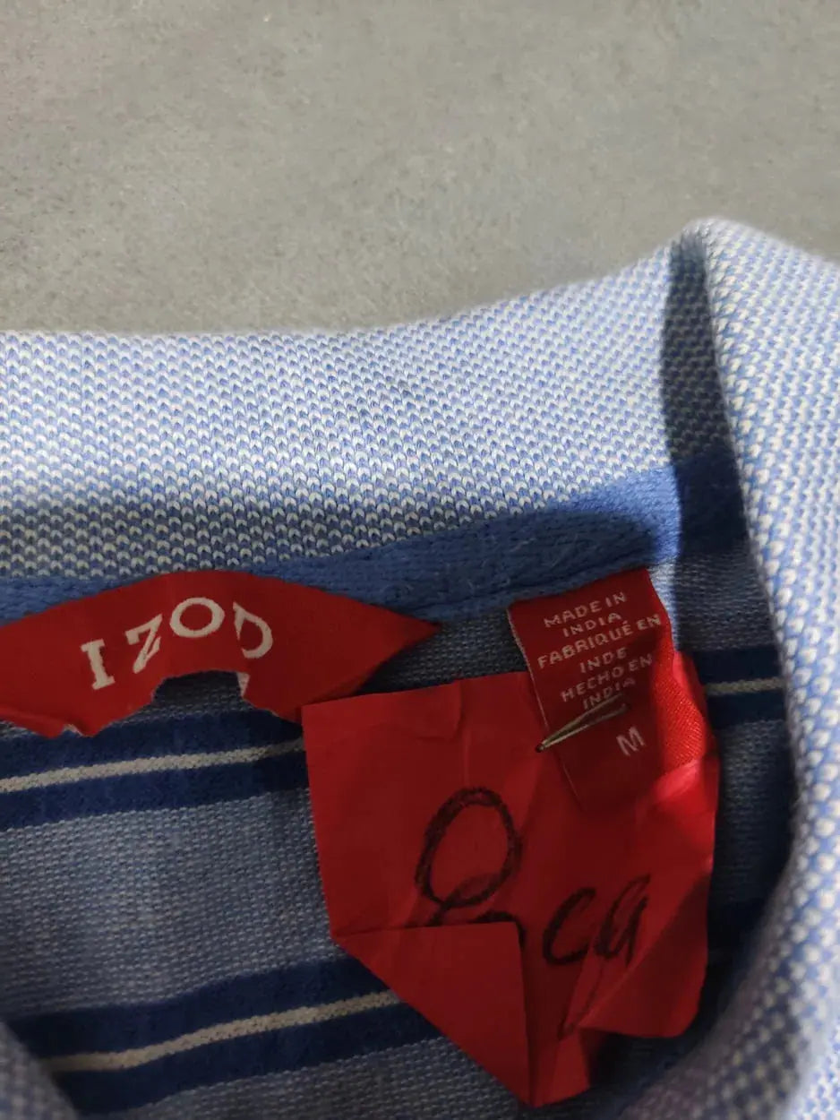 Izod Men Blue Cotton Polo T Shirt M – Preloved Labels (view 3)