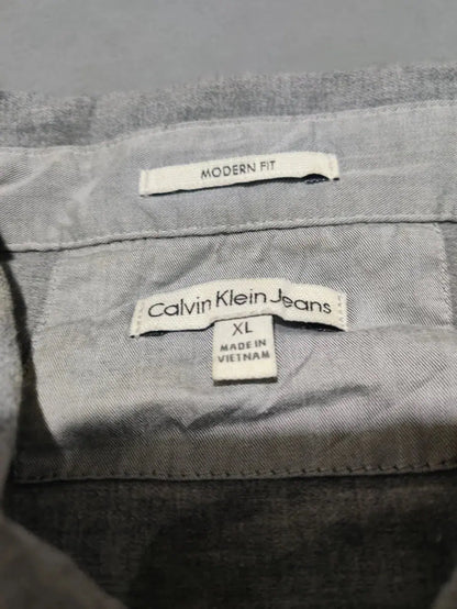 Calvin Klein Men Cotton Gray Shirt XL – Preloved Labels (view 3)