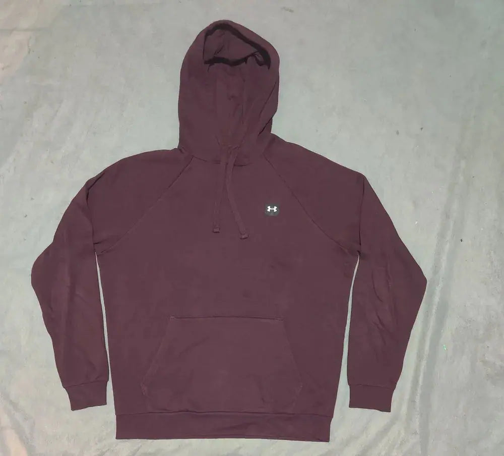 Under Armour Men Cotton Fleece Maroon Hoodie M – Preloved Labels (view 2)