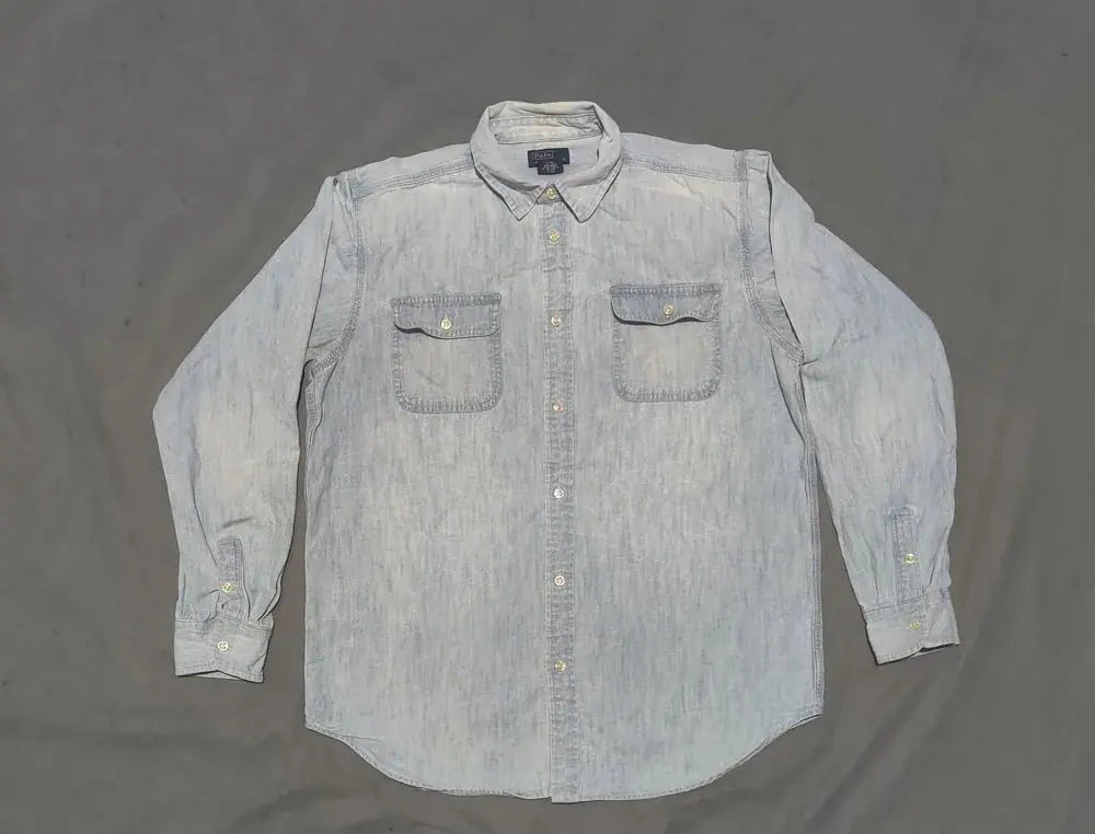Polo Ralph Lauren Men Denim Blue Shirt XL – Preloved Labels (view 2)