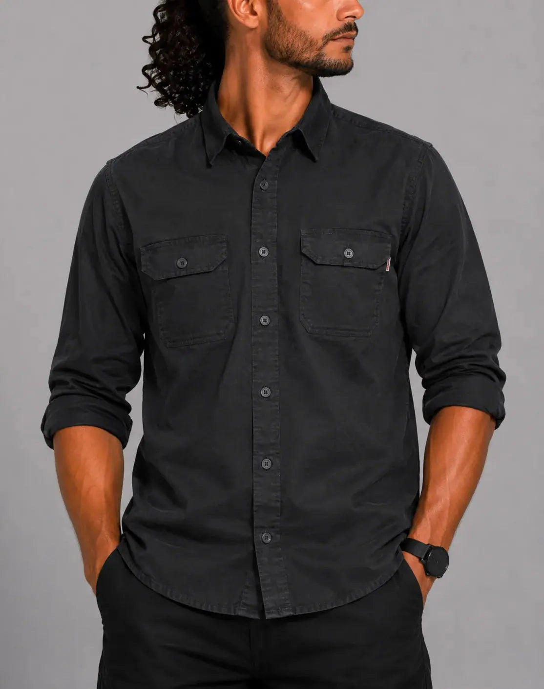 Wrangler Men Cotton Black Shirt M – Preloved Labels