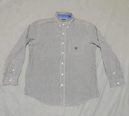 Chaps Men Cotton Black Shirt M
