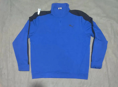 Puma Men Cotton Fleece Blue Sweatshirt 2XL – Preloved Labels (view 2)