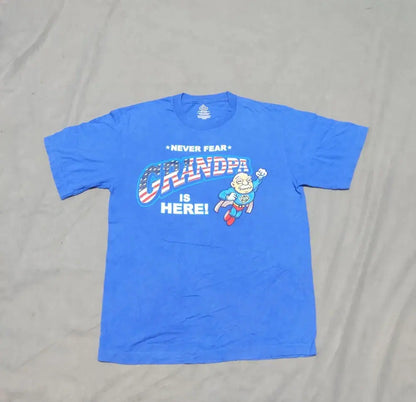 Never Fear Men Cotton Blue T Shirt M – Preloved Labels (view 2)