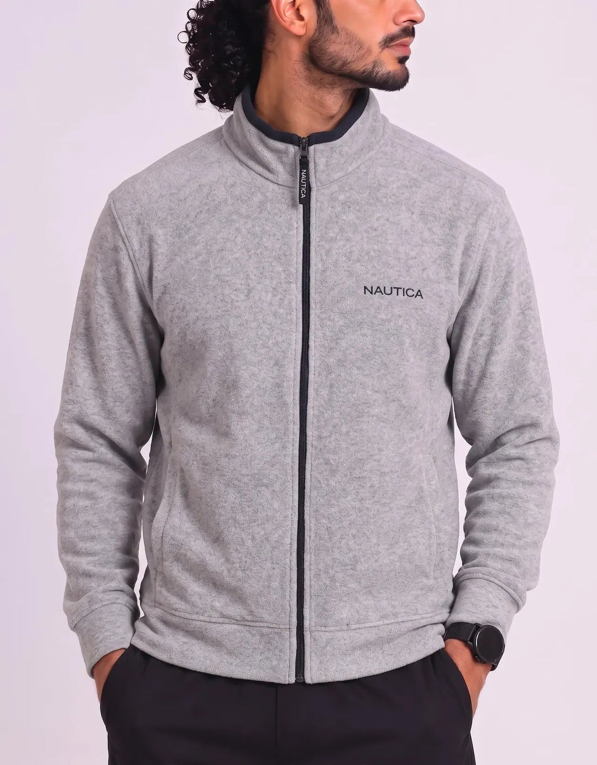 Nautica Men Cotton Fleece Gray Zipper L – Preloved Labels