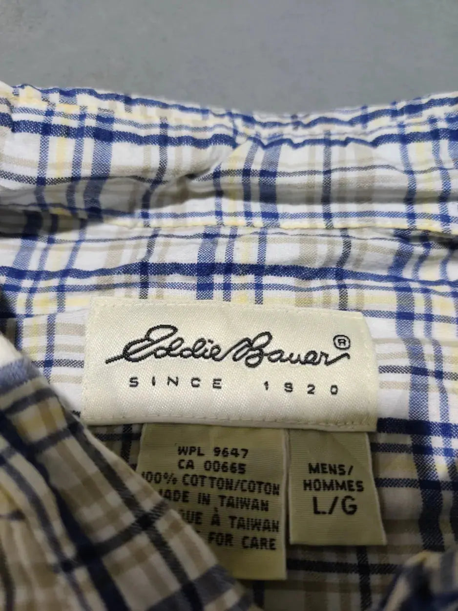 Eddie Bauer Men Cotton Blue Shirt L – Preloved Labels (view 3)