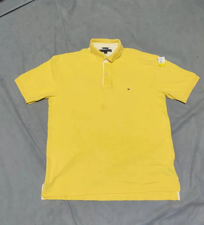 Tommy Hilfiger Men Yellow Cotton Polo T Shirt L – Preloved Labels (view 2)