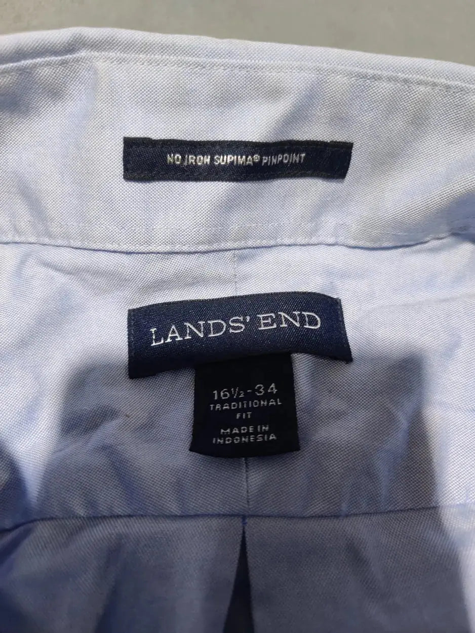 Land's End Men Cotton Blue Shirt L – Preloved Labels (view 3)