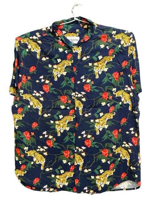 4th Dimension Blue Cotton Shirt For Men L - Preloved Labels