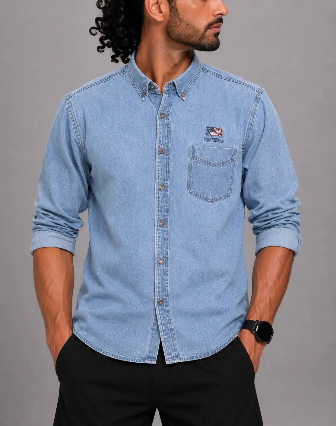 Wrangler Men Denim Blue Shirt XL – Preloved Labels