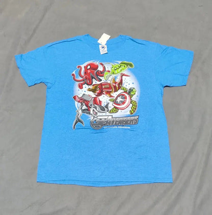 Delta Soft Men Cotton Blue T Shirt L – Preloved Labels (view 2)