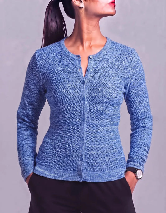 Loft Women Blue Knit Cardigan Sweater M – Preloved Labels