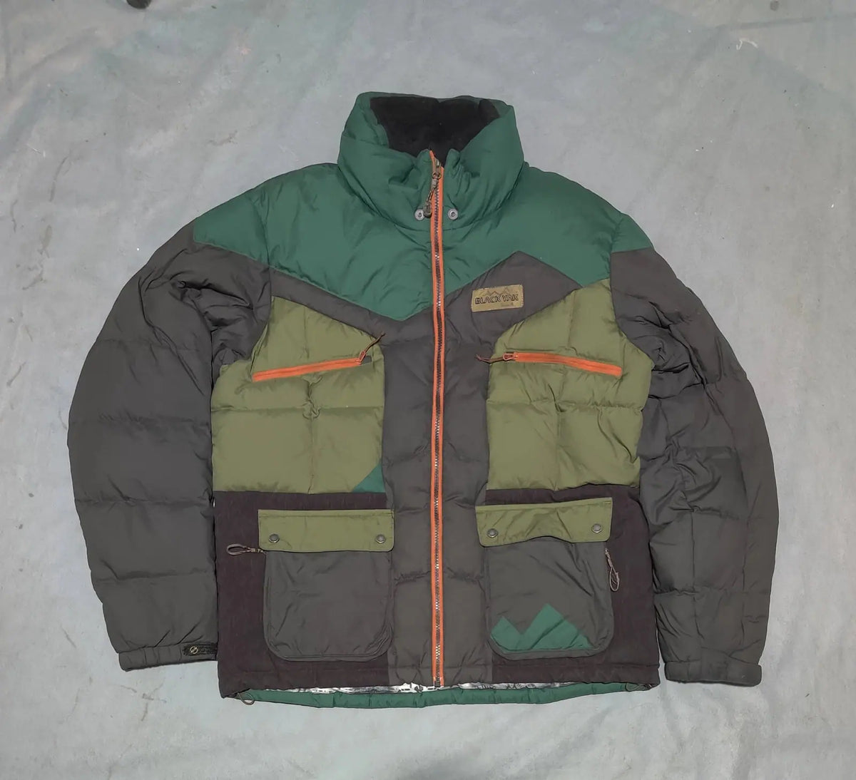 Black Yak Men Heavy Puffer Green Jacket