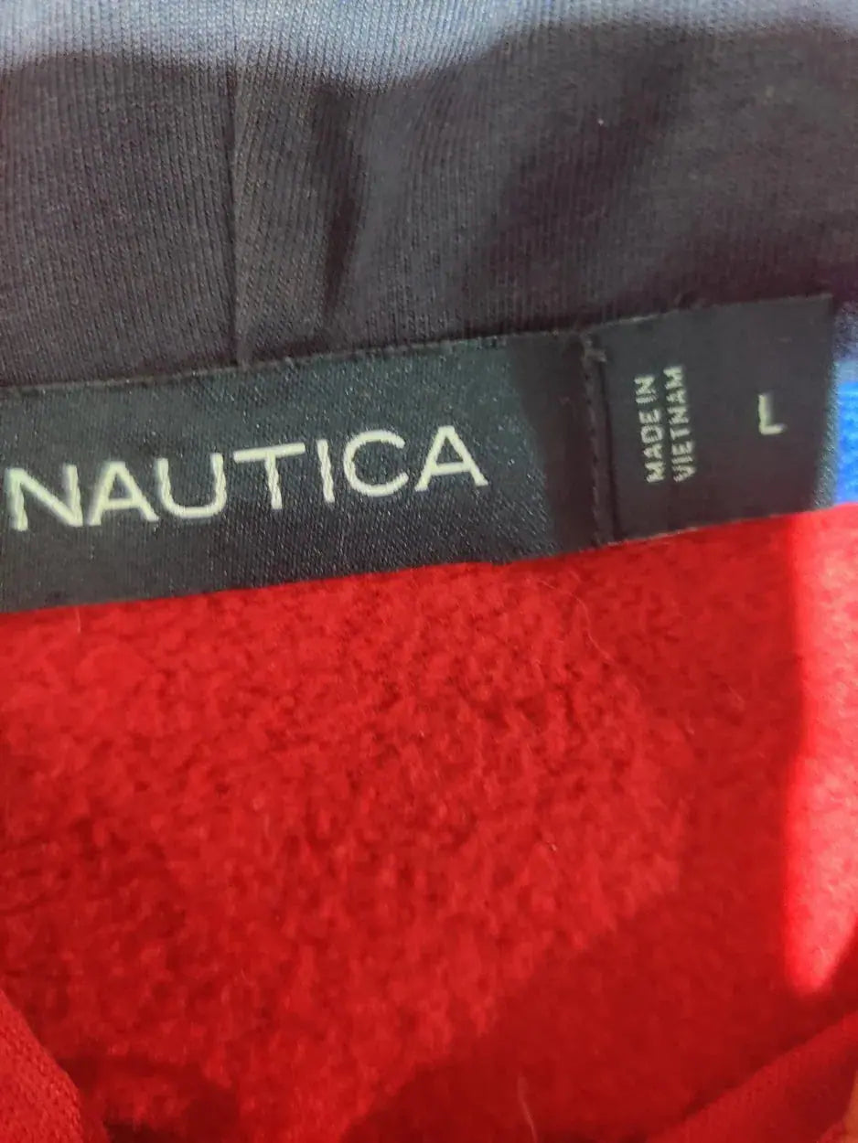 Nautica Men Cotton Fleece Red Zipper L – Preloved Labels (view 3)
