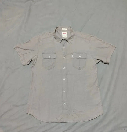 Levi's Men Cotton Gray Shirt L – Preloved Labels (view 2)