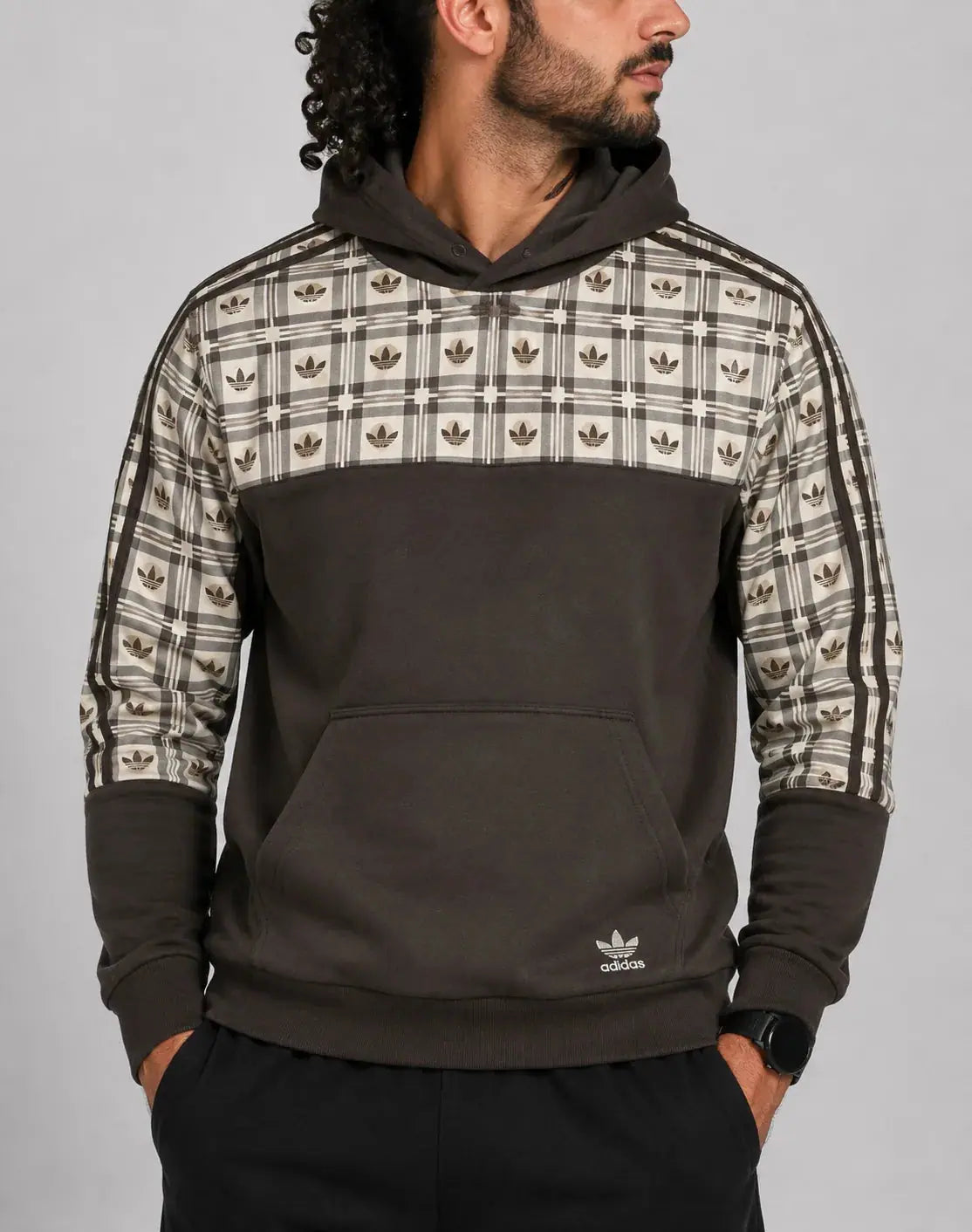 Adidas Men Cotton Fleece Brown Hoodie L – Preloved Labels