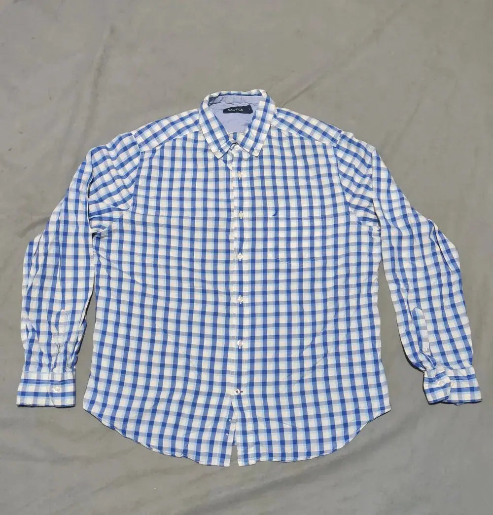 Nautica Men Cotton Blue Shirt L – Preloved Labels (view 2)