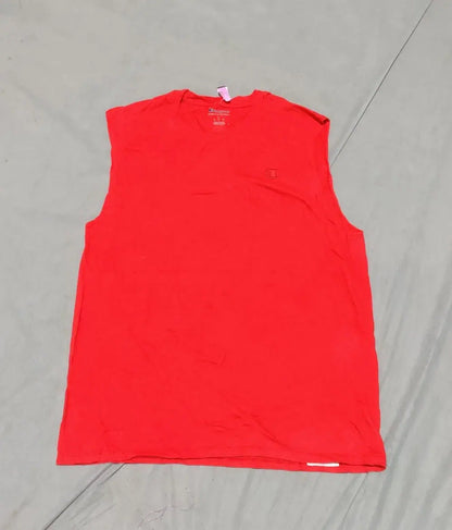 Champion Men Cotton Red Vest T Shirt L – Preloved Labels (view 2)