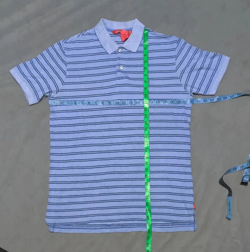 Izod Men Blue Cotton Polo T Shirt M – Preloved Labels (view 4)