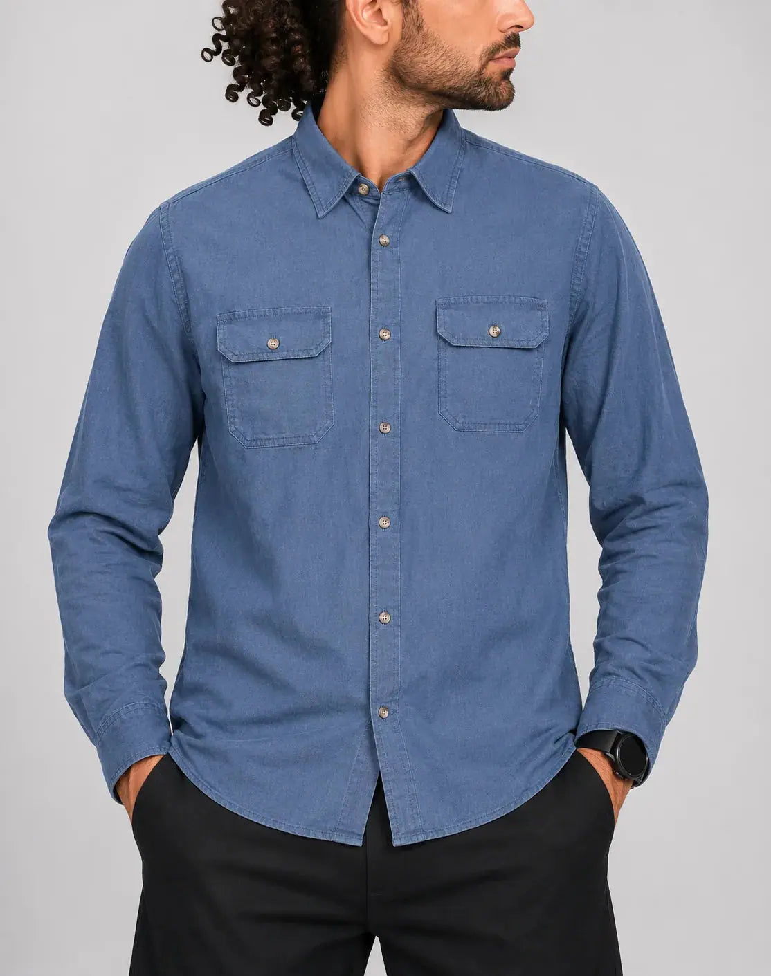 Wrangler Men Cotton Blue Shirt L – Preloved Labels