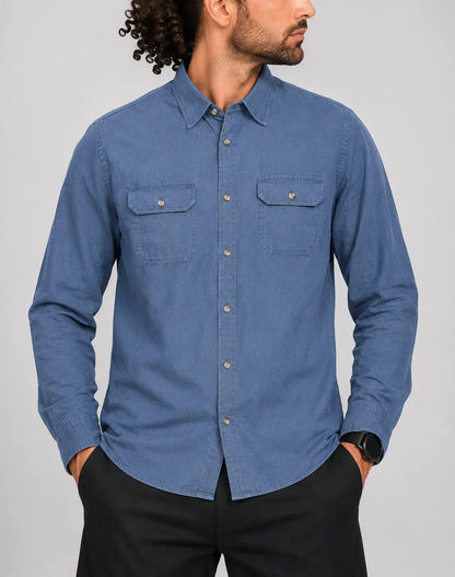 Wrangler Men Cotton Blue Shirt L – Preloved Labels