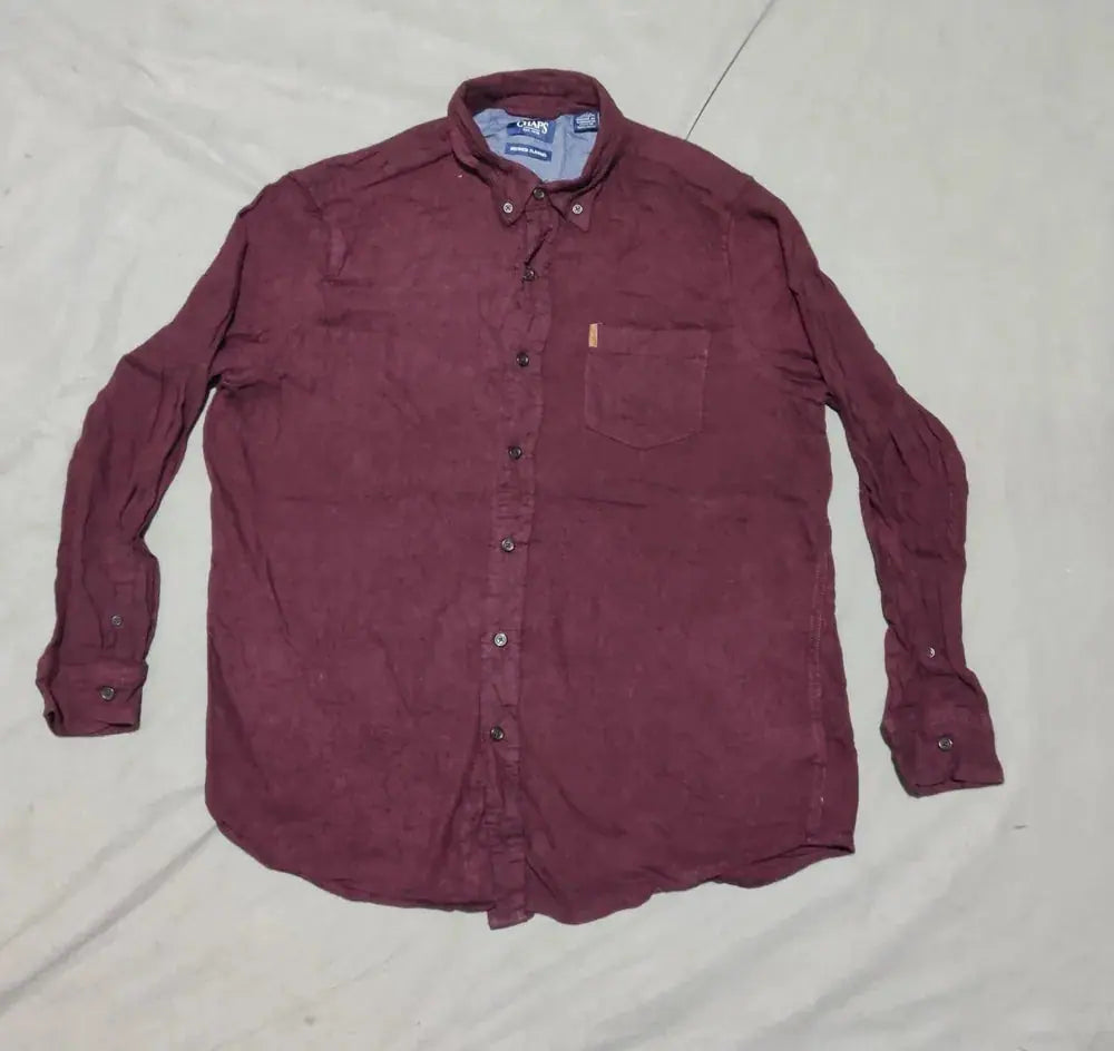 Chaps Men Cotton Maroon Shirt L – Preloved Labels (view 3)