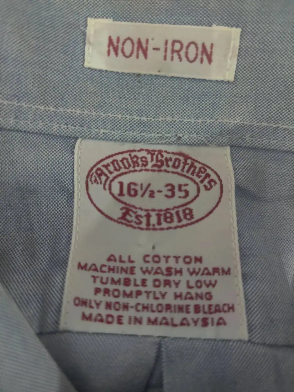 Aroors Brothers Men Cotton Blue Shirt XL – Preloved Labels (view 3)