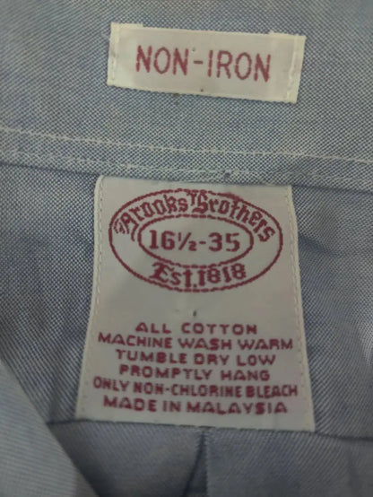 Aroors Brothers Men Cotton Blue Shirt XL – Preloved Labels (view 3)