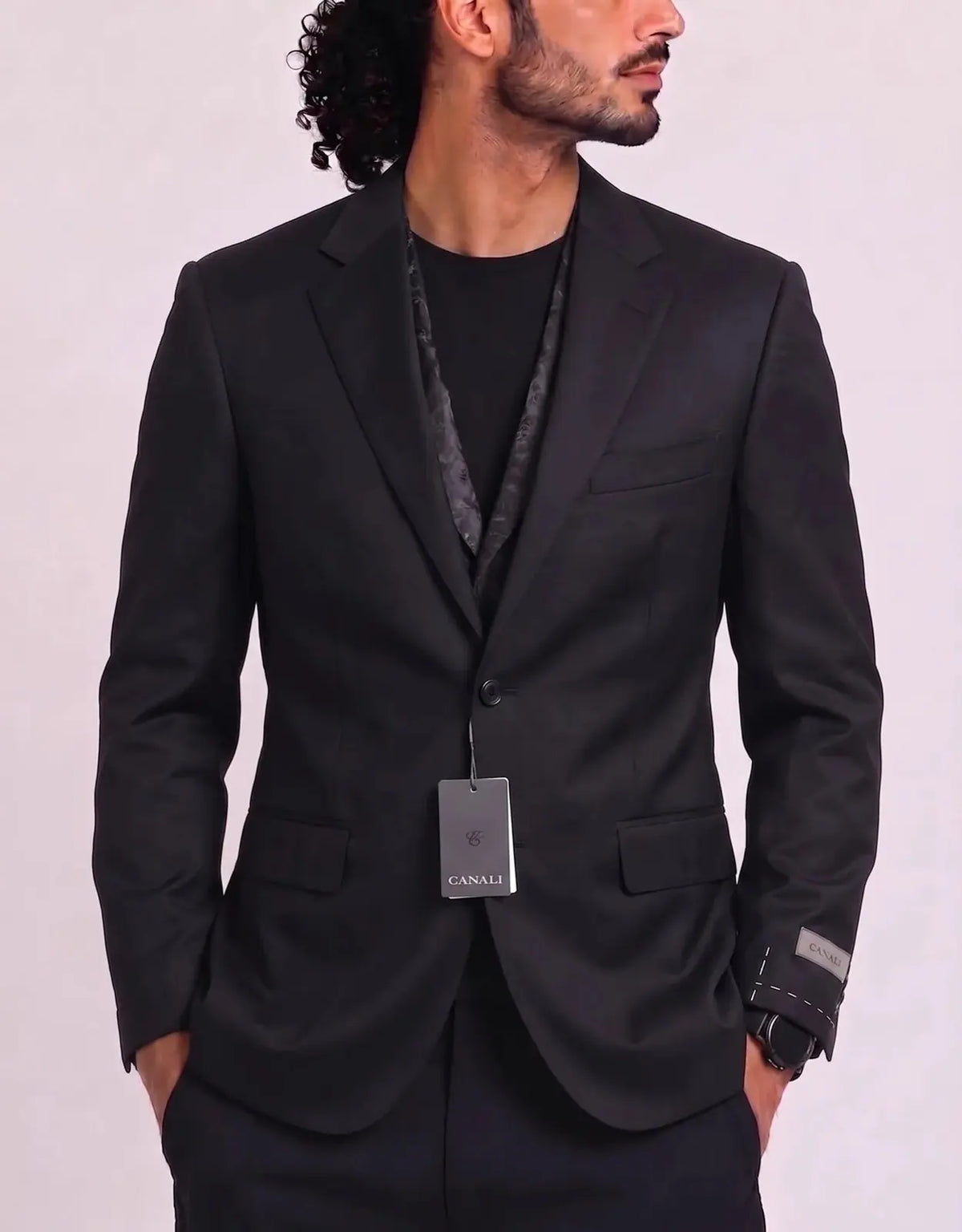 Canali Men Cotton Black Coat M – Preloved Labels