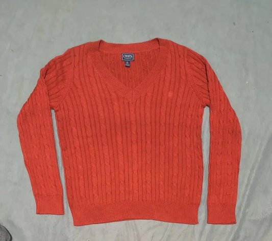 Chaps Women Cotton Fleece Orange Sweater XL – Preloved Labels (view 2)