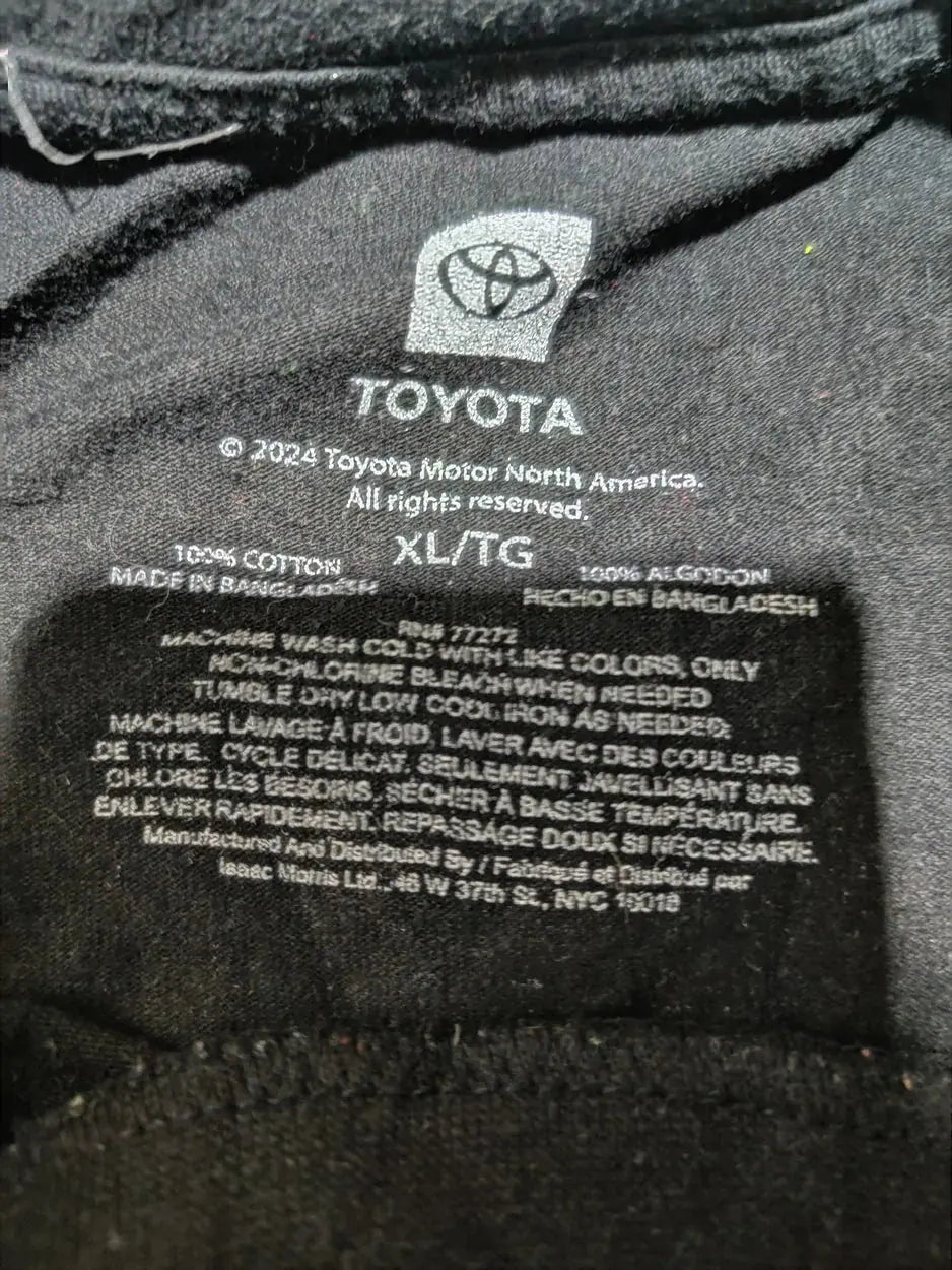 Toyota Men Cotton Black T Shirt XL – Preloved Labels (view 3)