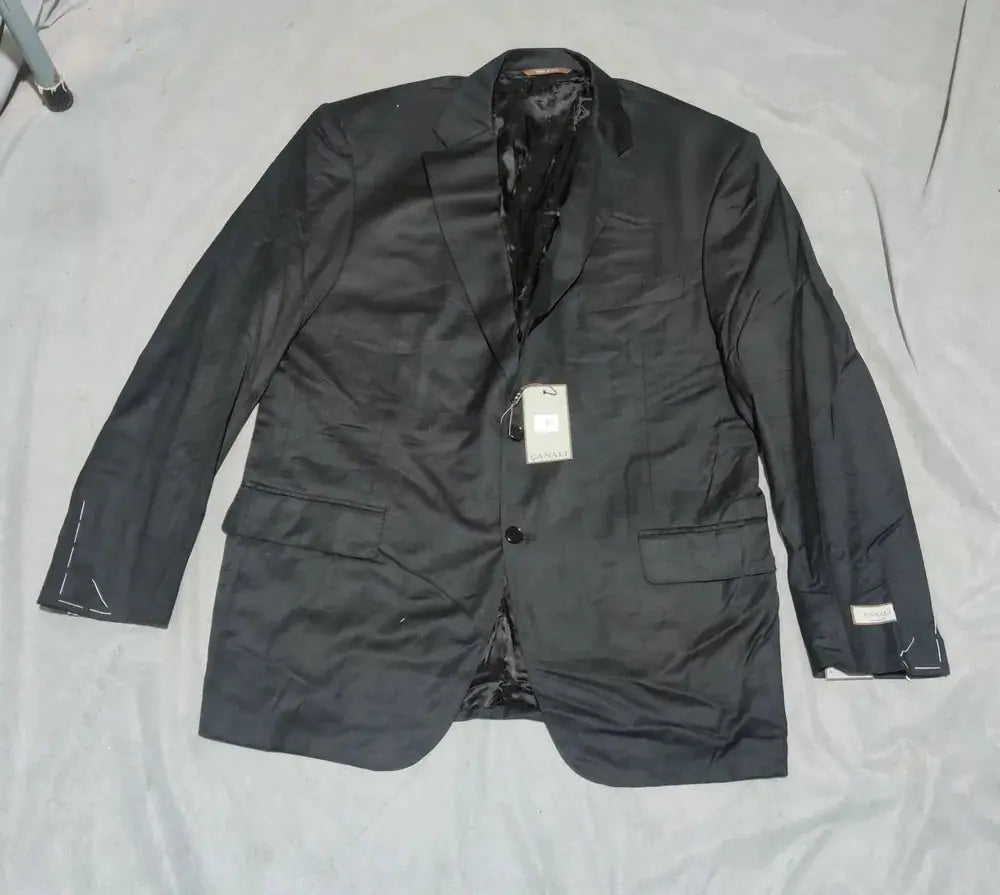 Canali Men Cotton Black Coat M – Preloved Labels (view 2)