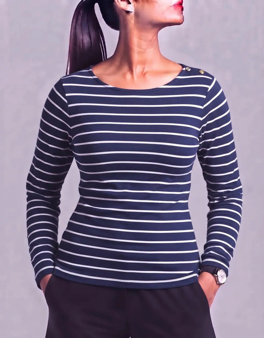 Lucky Brand Women Navy White Striped Sweater M – Preloved Labels