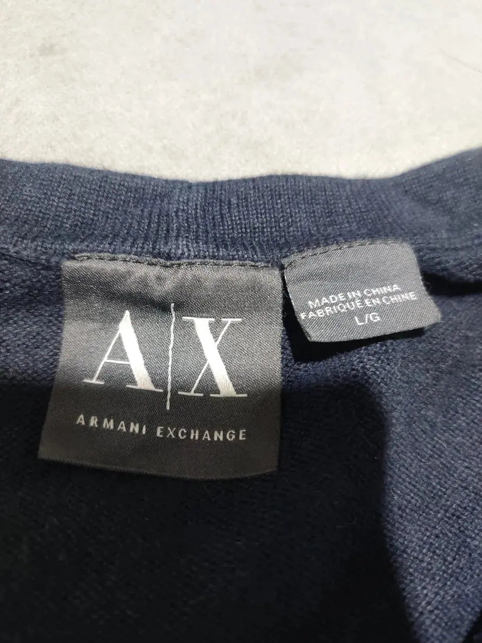 Armani Exchange Men Cotton Fleece Blue Sweatshirt L – Preloved Labels (view 3)