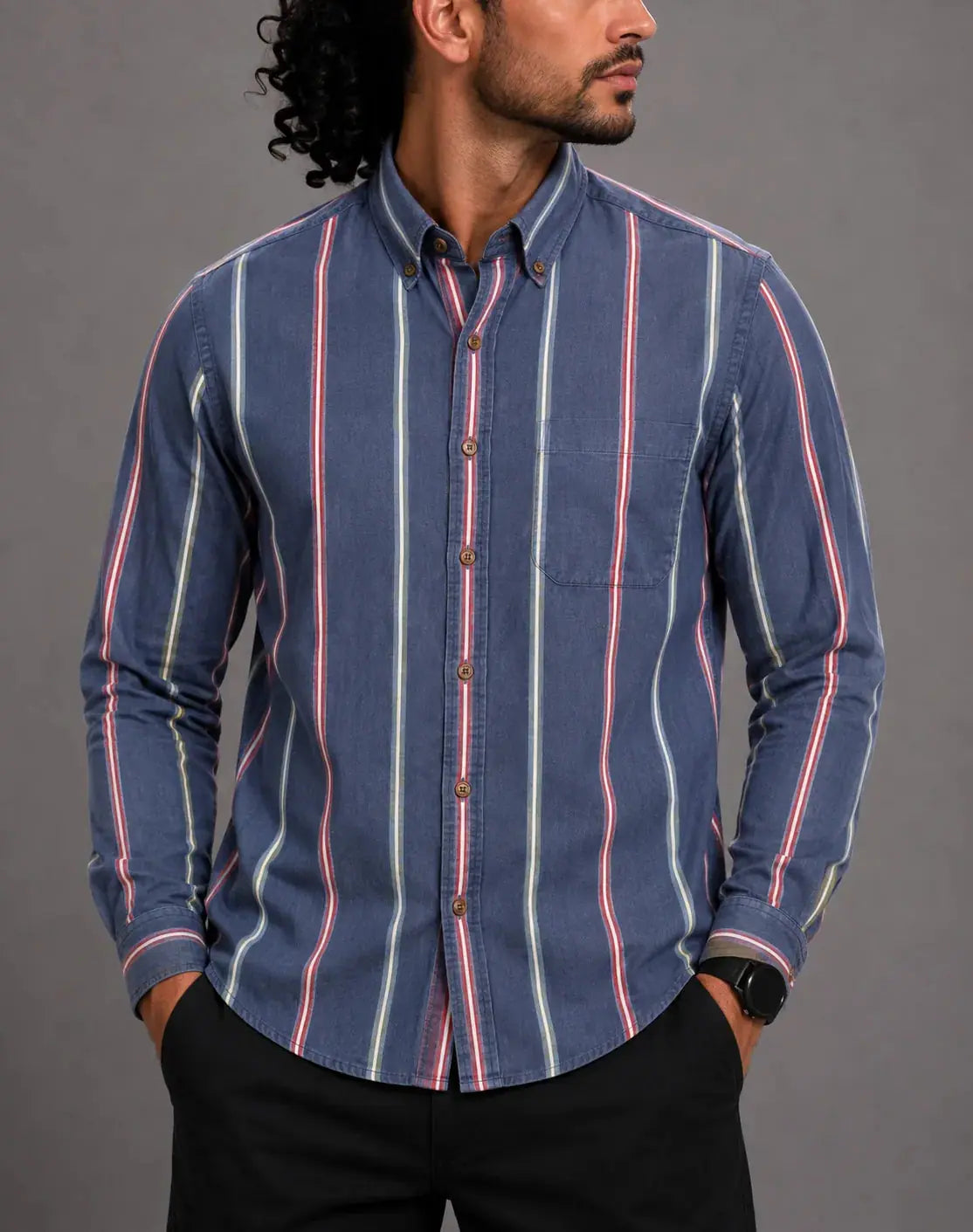 Chaps Men Cotton Blue Shirt L – Preloved Labels