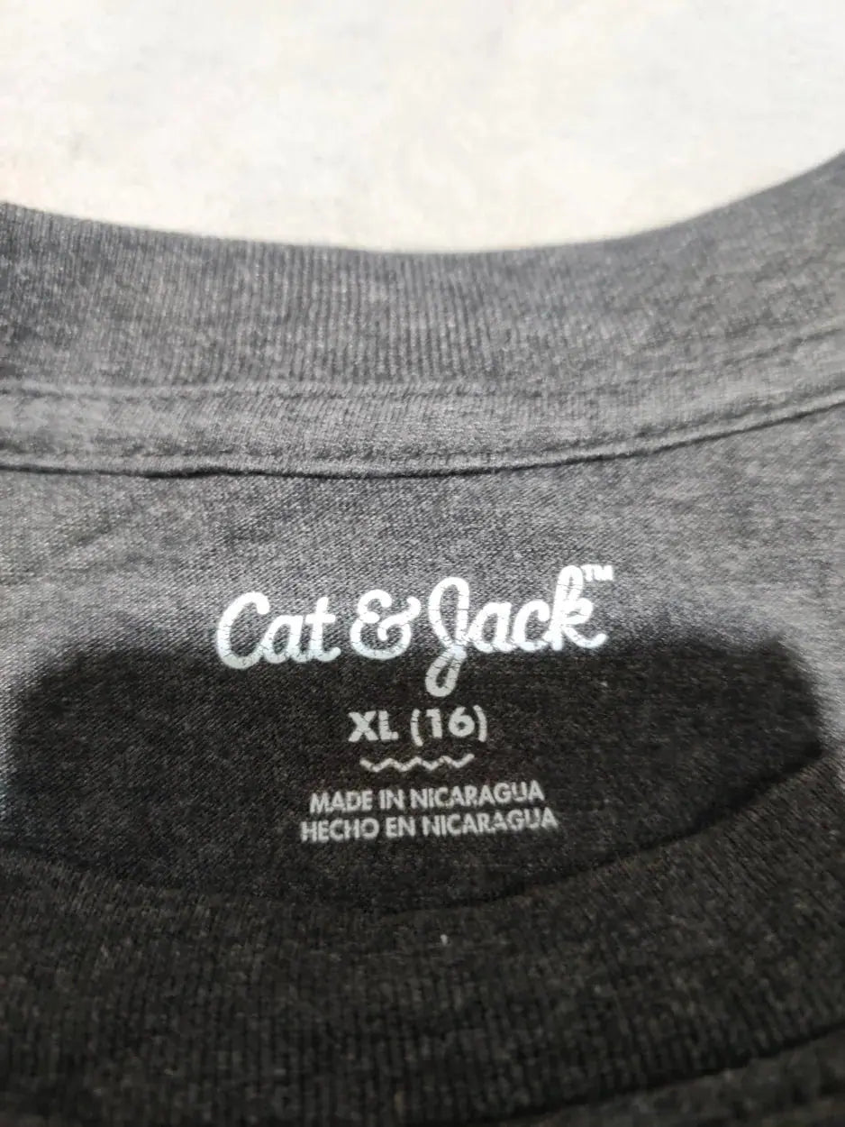 Cat & Jack Men Cotton Gray T Shirt XL – Preloved Labels (view 3)