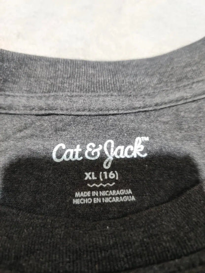 Cat & Jack Men Cotton Gray T Shirt XL – Preloved Labels (view 3)