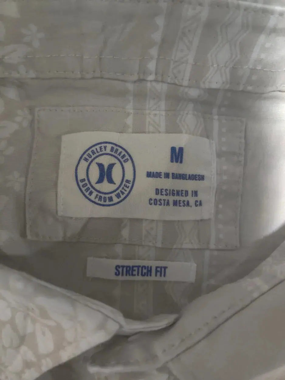 Hurley Men Cotton Cream Shirt M – Preloved Labels (view 3)